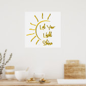 Laat je licht schijnen poster (Keuken)
