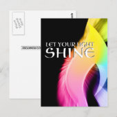 laat je licht schijnen : regenboogbarst briefkaart (Voorkant / Achterkant)