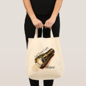 "Laat je licht schijnen" retro Christelijke Canvas Tote Bag (Voorkant (product))