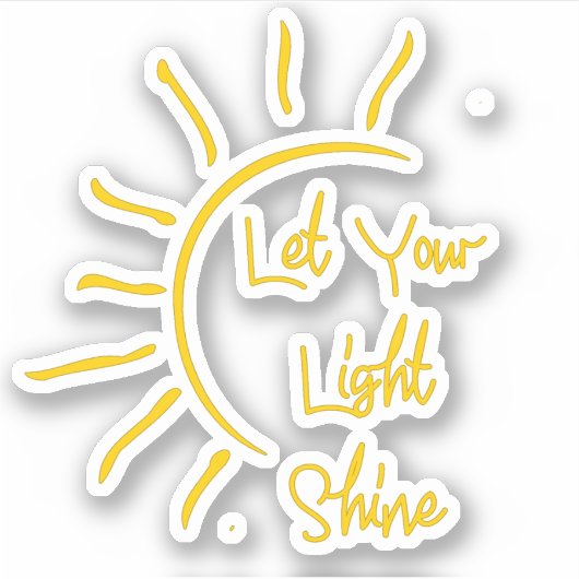 Laat je licht schijnen sticker (Voorkant)
