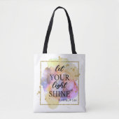 Laat je licht schijnen tote bag (Voorkant)