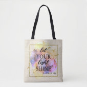 Laat je licht schijnen tote bag (Voorkant)