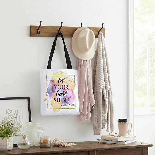 Laat je licht schijnen tote bag