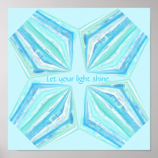 Laat je licht schijnen, turquoise edelstenen poste poster (Voorkant)