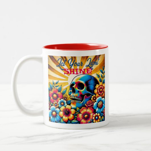 Laat je licht schijnen! tweekleurige koffiemok (Links)