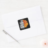 LAAT JE LICHT SCHIJNEN VIERKANTE STICKER (Envelop)