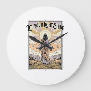 Laat je licht schijnen Vintage geloof Grote Klok