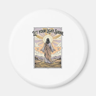 Laat je licht schijnen Vintage geloof Magneet