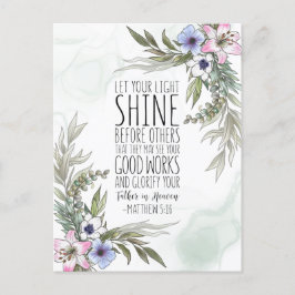 Laat je licht schijnen voor anderen, Matteüs 5:16 Briefkaart
