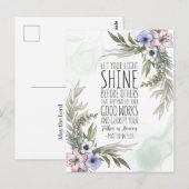 Laat je licht schijnen voor anderen, Matteüs 5:16 Briefkaart (Voorkant / Achterkant)