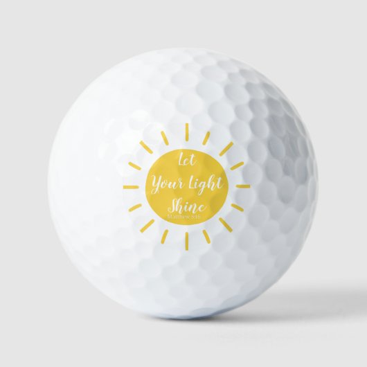 Laat je licht stralen Matthew 5:16 golfballen (Voorkant)