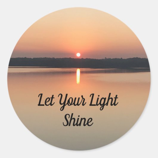Laat je licht stralen Sunset Inspiration Sticker (Voorkant)