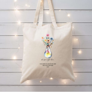 Laat je licht stralen zondag school bijbel custom tote bag