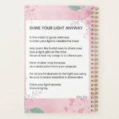 Laat je licht toch schijnen Gedicht Poëzie Planner (Achterkant)