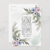 Laat je licht voor anderen schijnen, Matthew 5:16 Briefkaart (Voorkant / Achterkant)
