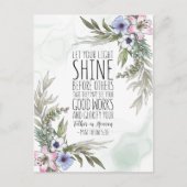 Laat je licht voor anderen schijnen, Matthew 5:16 Briefkaart (Voorkant)