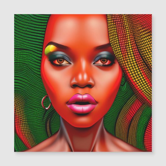 Laat je licht zwart Christelijke vrouwen Sista zie Magnetische Uitnodiging (Voorkant)