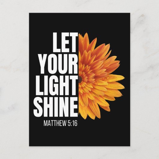 LAAT JE LICHTE SCHIJN LATEN ZIEN BRIEFKAART (Voorkant)