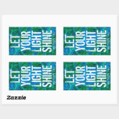 LAAT JE LICHTE SCHIJN LATEN ZIEN RECHTHOEKIGE STICKER (Vel)