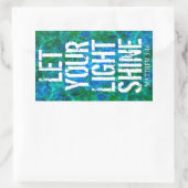 LAAT JE LICHTE SCHIJN LATEN ZIEN RECHTHOEKIGE STICKER (Tas)