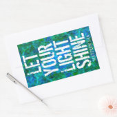 LAAT JE LICHTE SCHIJN LATEN ZIEN RECHTHOEKIGE STICKER (Envelop)