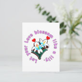 Laat je liefde bloeien als een lelie. briefkaart (Staand voorkant)