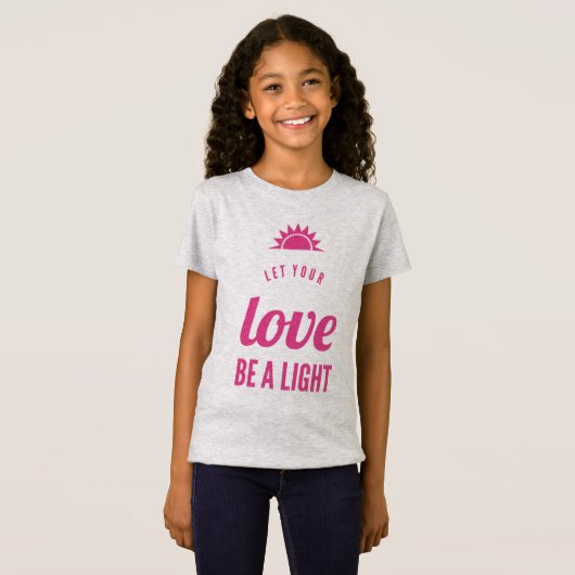 Laat je liefde een licht zijn t-shirt (Voorkant volledig)