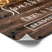 Laat je liefhebben met Rustisch hout als je je huw Poster (Hoek)