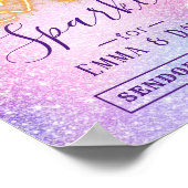 Laat je liefhebben met spatel Glitter die je huwel Poster (Hoek)