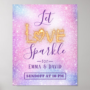 Laat je liefhebben met spatel Glitter die je huwel Poster