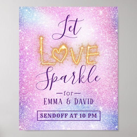 Laat je liefhebben met spatel Glitter die je huwel Poster (Voorkant)