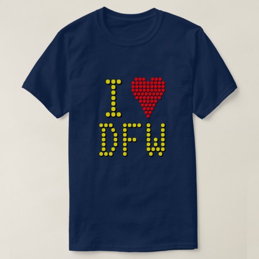 Laat je luchthavencode-liefde zien T-shirt (Design voorkant)