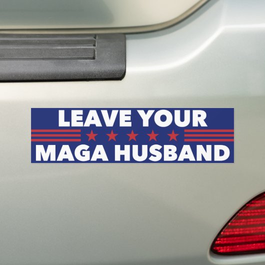 Laat je MAGA-man achter Bumpersticker (Op auto)