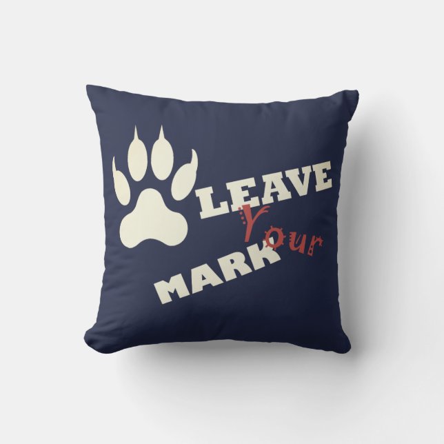 Laat je Mark Lion Paw Kussen Kussen Kussen (Voorkant)