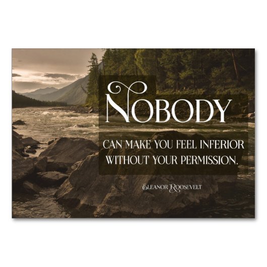 Laat je minderwaardig voelen kaart (Voorkant)