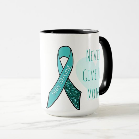 Laat je moeder nooit opgeven, de Mok van Ovarian C (Voorkant rechts)