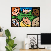 laat je muur werken . poster (Thuiskantoor)