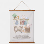 Laat je neerslapen in Prayer Boho Baby Nursery Hangend Wandkleed (Voorkant)