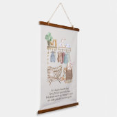Laat je neerslapen in Prayer Boho Baby Nursery Hangend Wandkleed (Gebogen)