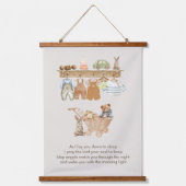 Laat je neerslapen in Prayer Boho Baby Nursery Hangend Wandkleed (Voorkant)
