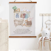 Laat je neerslapen in Prayer Boho Baby Nursery Hangend Wandkleed