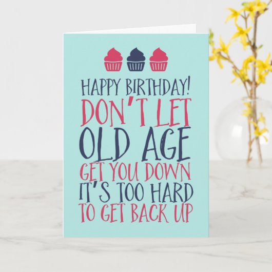 Laat je niet in de boze Birthday neerhalen. Kaart (Gele Bloem)