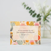 Laat je niet overweldigen door het Christelijke Bi Briefkaart (Staand voorkant)