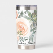 Laat je nooit roze waterverf flora Christelijk ach Geïsoleerde Drinkbeker (Achterkant)