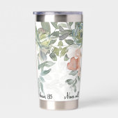 Laat je nooit roze waterverf flora Christelijk ach Geïsoleerde Drinkbeker (Rechts)