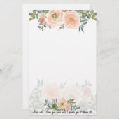 Laat je nooit waterverf florale briefpapier (Voorkant / Achterkant)