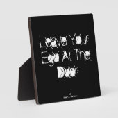 "Laat je ogo achter op de deur" Plaque Fotoplaat (Voorkant)