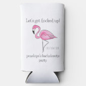 Laat je opsluiten Flamingo Bachelorette Seltzer Blikjeskoeler (Voorkant)