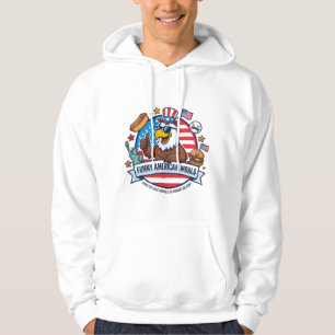 Laat je patriottische humor los met deze coole Ame Hoodie