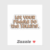 Laat je peddel de Talking Oranje Pickleball doen Sticker (Vel)